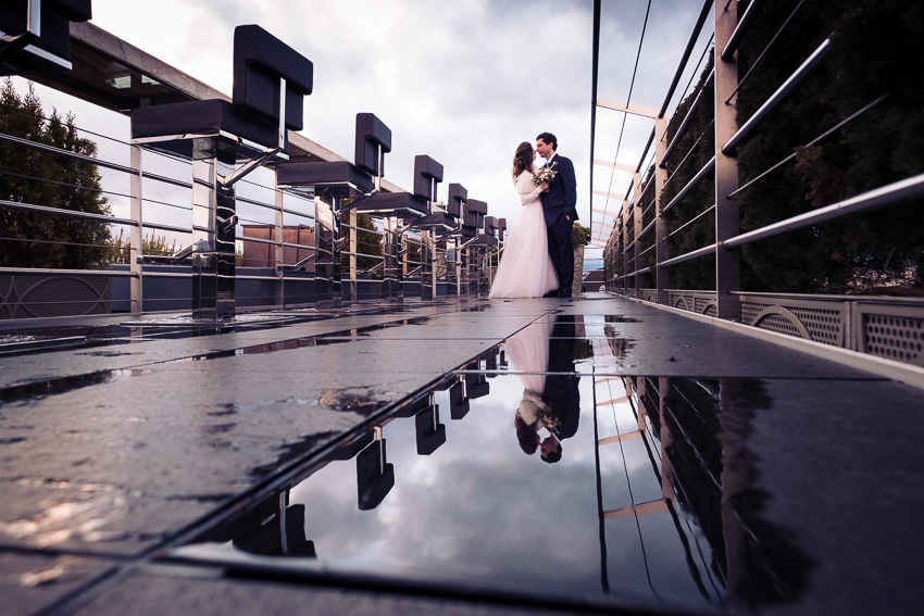 Le couple sur le toit du Four Seasons Hotel Geneva 