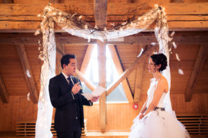 Un mariage à la vue des Alpes
